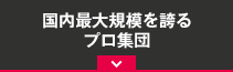 国内最大規模を誇るプロ集団